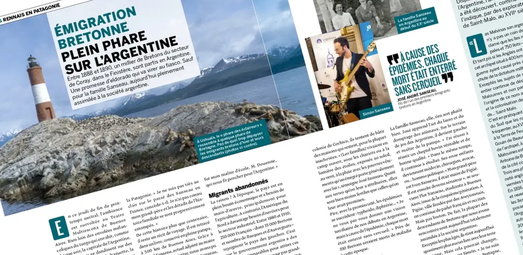 Article Mensuel de Rennes sur les bretons en Argentine